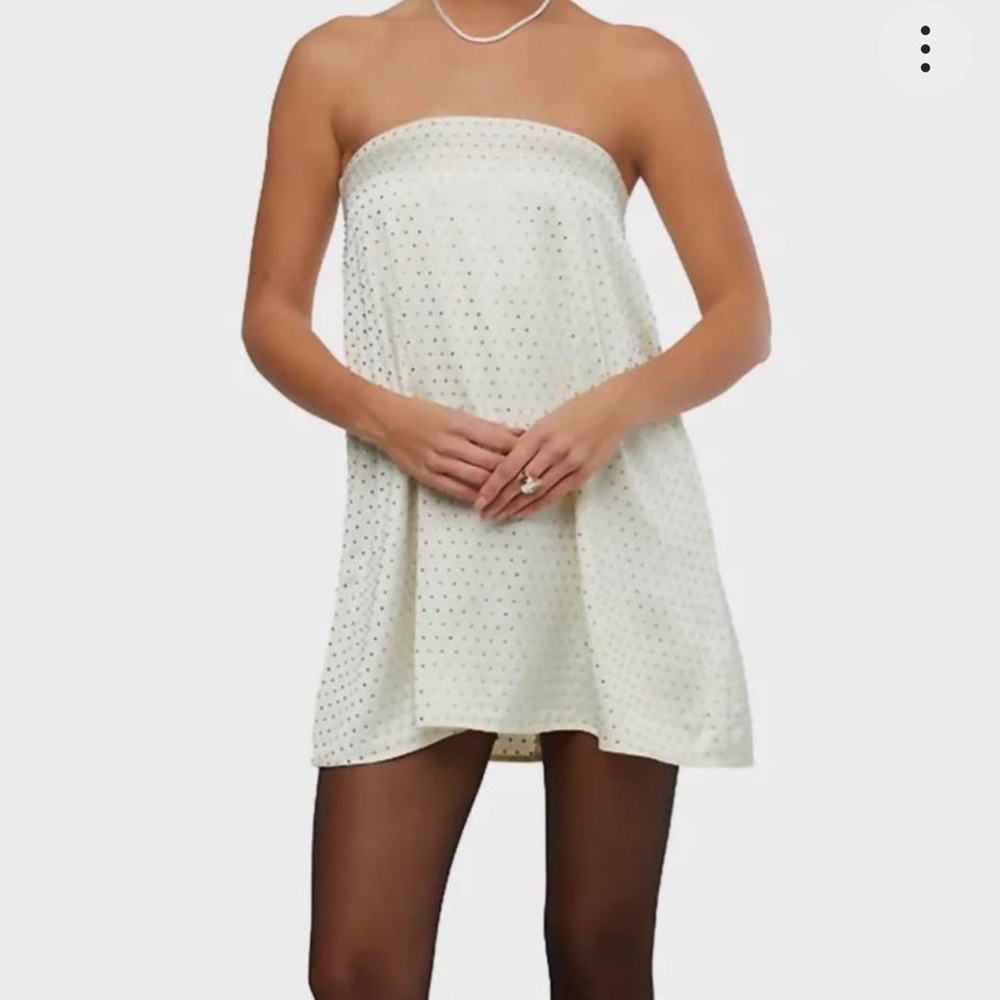 Strapless White Mini Dress